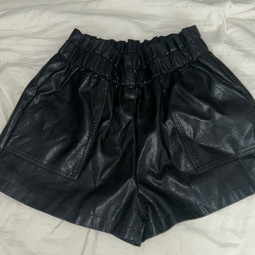 Leather shorts